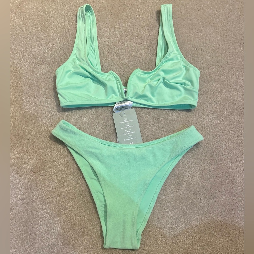 BNWT mint green bikini set